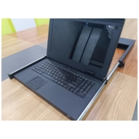 Commutateur KVM LED compact 15,6 pouces LCD 8 ports VGA HD, console tiroir KVM 1U pour montage en rack avec boutons de raccourci et prise en charge de la cascade