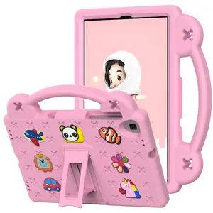 Kids Handheld Shock-Proof Cartoon EVA Foam Stand Cover Case for ipad air air2 pro9.7 new ipad 9.7 tablet