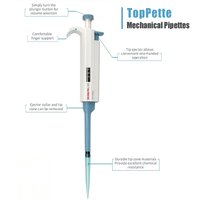 Micropipette monocanal de la série Top Pette pour la manipulation précise des liquides, pistolet à pipette professionnel réglable, grande capacité