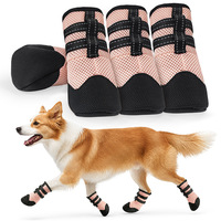 Chaussures de marche pour chien, imperméables, antidérapantes, avec bandes réfléchissantes pour la randonnée, les jours de pluie et la protection contre la chaleur des routes.