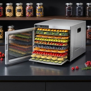 Deshidratador de Alimentos de 10 Bandejas, Totalmente en Acero Inoxidable, 1000W de Alta Potencia, Secador Profesional de Carne y Frutas, Fabricante OEM/ODM - Product Image 3