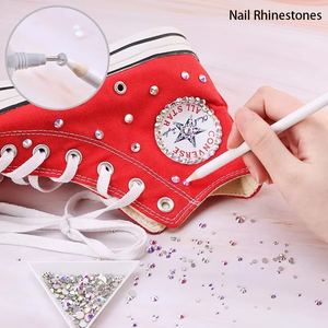 Diamantes de imitación de resina <span class=keywords><strong>AB</strong></span> para uñas, piedras de cristal transparentes de tamaño variado, sin pegamento, venta al por mayor - Product Image 3