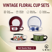 Ensemble tasse et soucoupe en porcelaine, motif floral, coffret cadeau, vaisselle en céramique personnalisée, usage quotidien, maison, hôtel, bureau, cadeaux, moderne