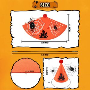 Halloween bên hat với Spider BAT mèo và mô hình ma Fanny handmade nghệ thuật thủ công cho trẻ em Halloween hat bên phụ kiện - Product Image 5
