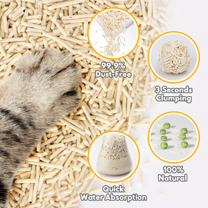 Hasen fabricantes planta gato areia, de alta qualidade, poeira baixa 6l, esfregamento, forma de sujeira de gato - Product Image 2