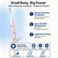 Brosse à dents électrique sonique pour enfants, étanche IPX8, en forme de U, automatique, brosse à dents électrique pour enfants