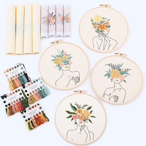 Nouvelle conception DIY : Broderie artistique corporelle, nouvelle broderie DIY très populaire avec cerceaux en bambou - Product Image 1