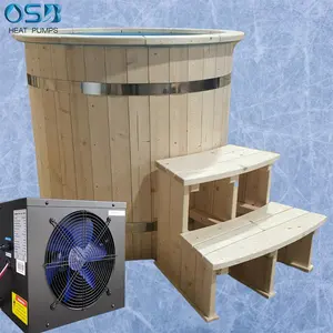 Ice bath chiller Galvanized steel shell R32 R410A mini heat pump water heater save space and easy installation