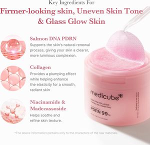 Medicube Toner Pads au collagène rose et ADN de saumon – Gelée coréenne apaisante et illuminatrice pour un teint uniforme – Soin coréen pour la peau - Product Image 4