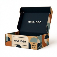 Boîte rectangulaire en carton ondulé extra-résistant, personnalisable, avec impression UV recto-verso, couleur Pantone, pour l'expédition transfrontalière