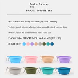 Hot-selling Customized Outdoor <b>Travel</b> Silicone Folding Pet <b>Bowl</b> Foldable Cat Food Water <b>Bowl</b> Feeding Folding <b>Dog</b> Water <b>Bowl</b> - Product Image 6