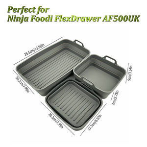 Molde de Silicona Reutilizable y Plegable para Freidora de Aire, Bandeja para Hornear Muffins, Molde de Silicona para Freidora de Aire, Accesorios - Product Image 5