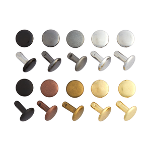 Rivets en laiton de haute qualité à double capuchon pour vêtements et cuir, différentes tailles, prix avantageux - Product Image 1