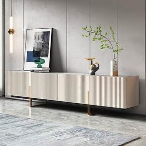 Juego de Mesa de Centro y <span class=keywords><strong>Mueble</strong></span> para <span class=keywords><strong>TV</strong></span> de Placa de Roca, Muebles Modernos para Sala de Estar, Almacenamiento Duradero y Ecológico, Fácil de Limpiar - Product Image 5