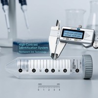 Tube de centrifugation stérile transparent de 50 ml, flacon jetable à bouchon à vis pour laboratoire, échantillons centrifugés de grande taille