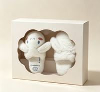 Chaussons d'intérieur en peluche douce à motif de dessin animé, adorables et moelleux, à talon ouvert, chaussures décontractées chaudes pour la maison, idéal comme cadeau d'anniversaire pour un ami