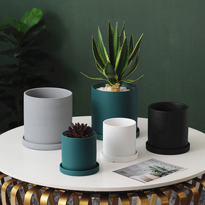 Pot de fleurs en <span class=keywords><strong>céramique</strong></span> moderne, design nordique, bassin de décoration d'<span class=keywords><strong>extérieur</strong></span> <span class=keywords><strong>cactus</strong></span>, mini pots de fleurs, mat et pur - Product Image 2