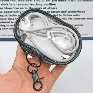 Transparent Earphone Storage Bag With Zipper Anti Dust Portable Organizer For Travel Cable Storage Case Small Size Frosting - Product Image 2