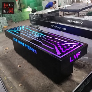 Verre trempé <span class=keywords><strong>table</strong></span> éclairée led en métal bar <span class=keywords><strong>cocktail</strong></span> - Product Image 5