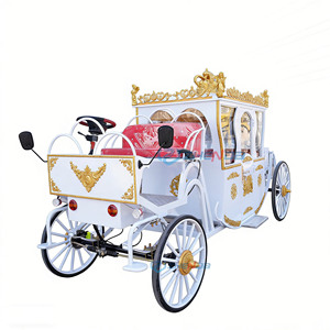 European Style Wedding Horse Wagon Sightseeing Cart Electric Horseless Carriage for Used for Wedding Theme Activities - Product Image 1