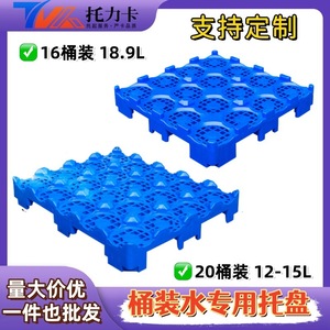 Bottled Water <b>Plastic</b> Pallet 5 Gallon Blue 4T Static Load Forklift Use - Product Image 4