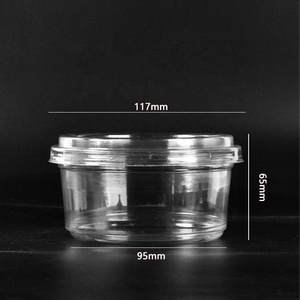 Contenants ronds transparents jetables de 3 onces pour aliments froids, salades de fruits, yaourts, gâteaux, gobelets à dessert en plastique PET transparent avec couvercle - Product Image 5