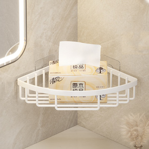 Panier de rangement mural rectangulaire en métal durable pour salle de bain, support pour papier toilette et mouchoirs - Product Image 2