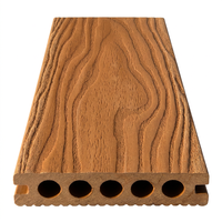 Planches de terrasse en composite WPC rouge-brun, revêtement de sol extérieur imperméable, antidérapant, à âme creuse, emboîtables, aspect bois, pour balcon et piscine