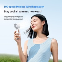 Ventilateur portable d'extérieur 2026 OEM/ODM haute performance, rechargeable par USB, grande capacité, avec moteur sans balais et fonction glace intégrée