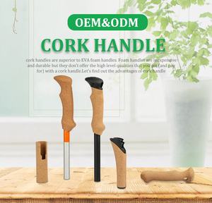 2022 новая трость с логотипом на заказ, противоскользящая легкая пробковая ручка для наружного трекинга - Product Image 4