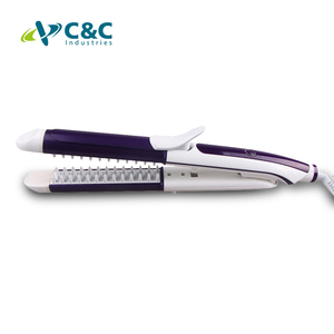 Lisseur et boucleur de cheveux professionnel 2 en 1 avec revêtement céramique, élément chauffant PTC, lisseur plat à chauffe rapide - Product Image 2