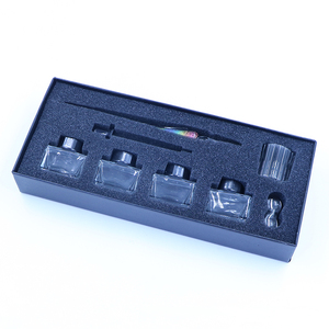 Juego de Plumas de Tinta Dicroicas de Cristal Arcoíris para Caligrafía y Firma, Estilo <span class=keywords><strong>Murano</strong></span>, Listo para Enviar - Product Image 1