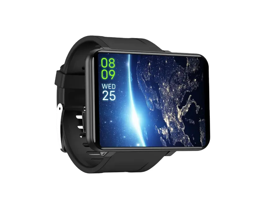 Beste Kwaliteit 2.86Inch Hoge Resolutie 480P Android Zwart Smart Horloge Hombre Voor Mannen Met Bluetooth Wifi Calling Gps Smart Watch