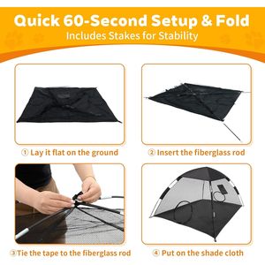 Premium Tenda Portatile per Animali da Campeggio Esterno Parasole per Gatto Interni Custodie per Gattini Cavie Piccoli Animali da Viaggio - Product Image 2