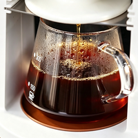 Cafetière à filtre automatique, mini machine à café pour la maison, cafetière manuelle à rotation automatique fonctionnant sur piles