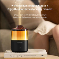2025 nouvelle Simulation volcanique fissure huile essentielle diffuseur de parfum Rechargeable Mini flamme diffuseur d'arôme avec couleur veilleuse
