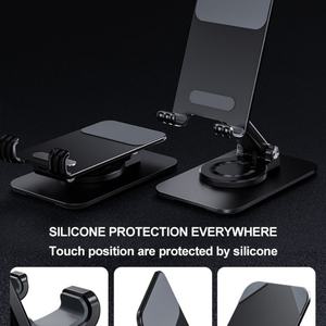 Support de téléphone de bureau en gros, tablette pour téléphone portable, texture métallique universelle, haute qualité, prix bas - Product Image 5