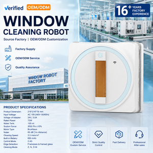 Robot Limpiacristales Automático con Tanque de Agua de 100 ml, Fuerza de Succión de 3000 Pa, Limpiador de Vidrios Inteligente para Puertas sin Marco - Product Image 1