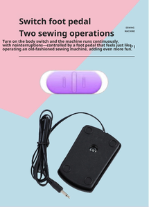 Máquina de Coser Eléctrica Doméstica, Mini Máquinas de Coser para Ropa, Uso Doméstico, Puntada de Seguridad, Máquina de Coser de Base Plana - Product Image 4