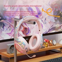 Casque sans fil supra-auriculaire EL-A2 style national, son Hi-Fi JL, Bluetooth 5.3, étanche IPX4, commande vocale, suppression active du bruit, pour PC de jeu