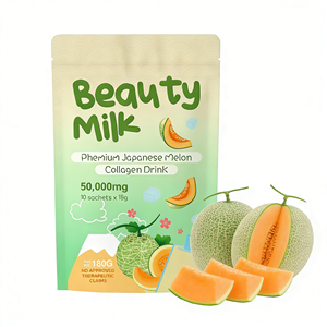 Collagene Istantaneo in Polvere al Gusto Naturale Personalizzato, Gusto Melone, per Adulti, in Confezione, Schiarente, Saziativo, con Fibre Alimentari - Product Image 3