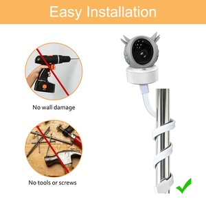 Support de caméra pour babyphone, fixation rotative polyvalente, s'attache aux étagères ou aux meubles du berceau, support de babyphone avec vis de 1/4 pouces - Product Image 4