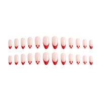 Stock en gros moyen couverture complète conception ongles artificiels cercueil & amandes presse boîte d'emballage rendu des couleurs ABS faux