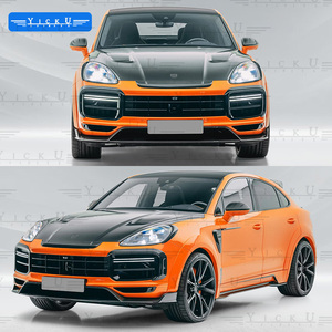 Kit de carrosserie YICKU haut de gamme MSY pour <span class=keywords><strong>Porsche</strong></span> <span class=keywords><strong>Cayenne</strong></span> coupé <span class=keywords><strong>Turbo</strong></span> 2018-2023 Kit de carrosserie en Fiber de carbone Spoiler de sourcil de roue à lèvre avant - Product Image 2