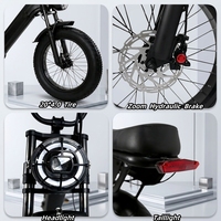 Vélo électrique 20 pouces pour adultes : VTT tout-terrain pour trajets quotidiens avec batterie au lithium