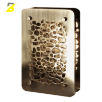 Luxuriöser Moderner Goldener Metall-Hohlleuchter Kreative Lange Lineare Pendelleuchte für Esszimmer und Restaurant