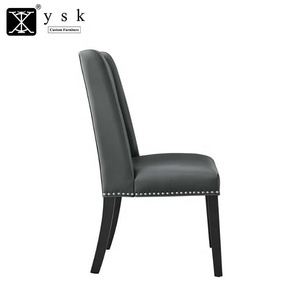 Hotel estilo francés <span class=keywords><strong>restaurante</strong></span> de madera silla tapizada de cuero negro sillas de comedor - Product Image 2