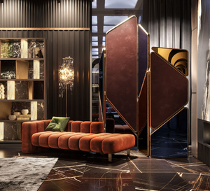 ม้านั่งยาวทรงสี่เหลี่ยมผืนผ้าคุณภาพสูงรุ่นใหม่ล่าสุด ทำจากสแตนเลสสีทอง เหมาะสำหรับห้องนั่งเล่น ห้องนอน โซฟา โรงแรม และบ้าน - Product Image 2