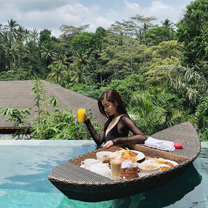 BALI Homestay đồ nội thất ngoài trời hồ bơi nổi khay khách sạn Spa Vòng mây giỏ biệt thự nước bữa ăn tối tấm - Product Image 5