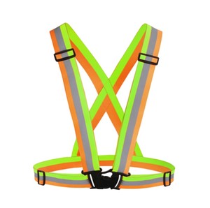 Gilet riflettente con cinghie regolabili per la corsa notturna e la guida, gilet riflettente di sicurezza stradale con elastico - Product Image 1